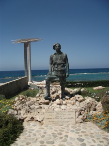 Memorial to Gergios Grivas military leader of EOKA who fought against British rule in Cyprus in the 1950s