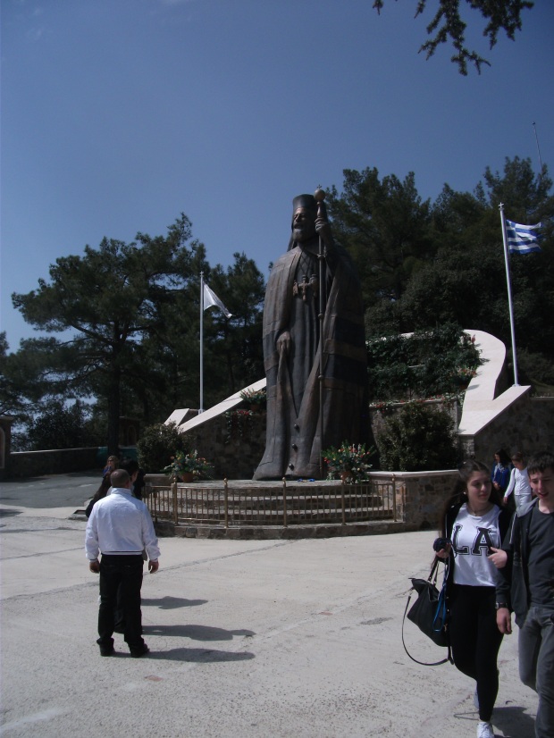 Statue of Archbishop Makarios III, first president of the Republic of Cyprus, (1960–1974 and 1974–1977)